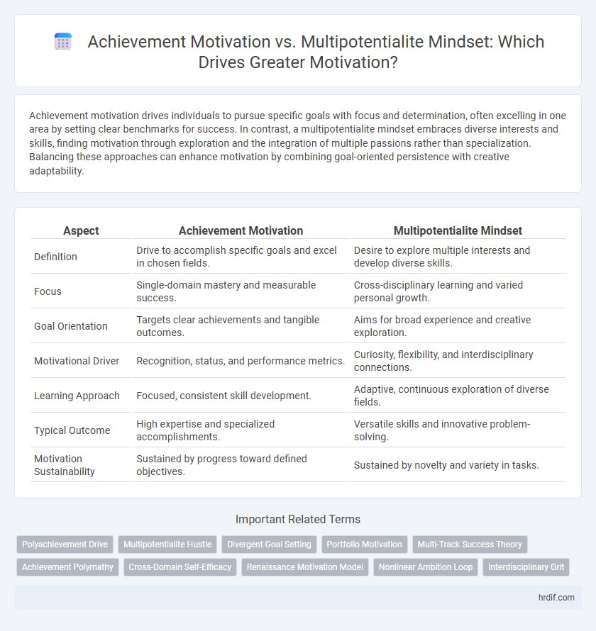 Achievement Motivation vs. Multipotentialite Mindset: Which Drives Greater Motivation?