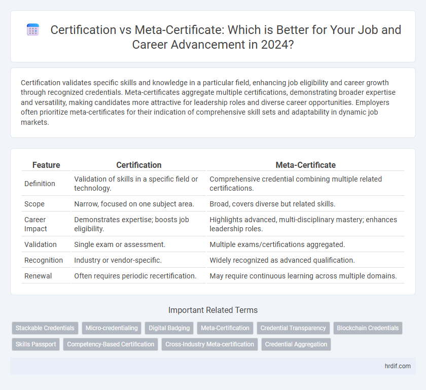 Certification vs Meta-Certificate: Which is Better for Your Job and Career Advancement in 2024?