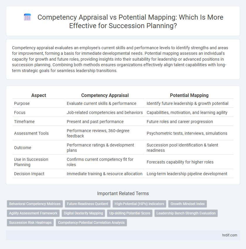 Competency Appraisal vs Potential Mapping: Which Is More Effective for Succession Planning?