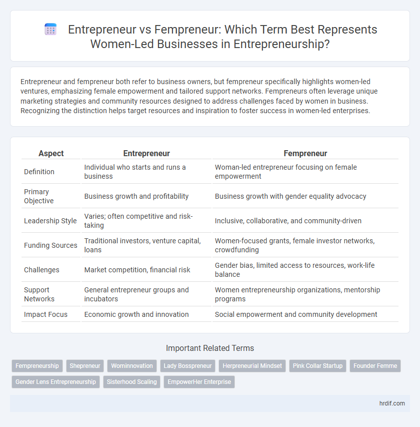 Entrepreneur vs Fempreneur: Which Term Best Represents Women-Led Businesses in Entrepreneurship?