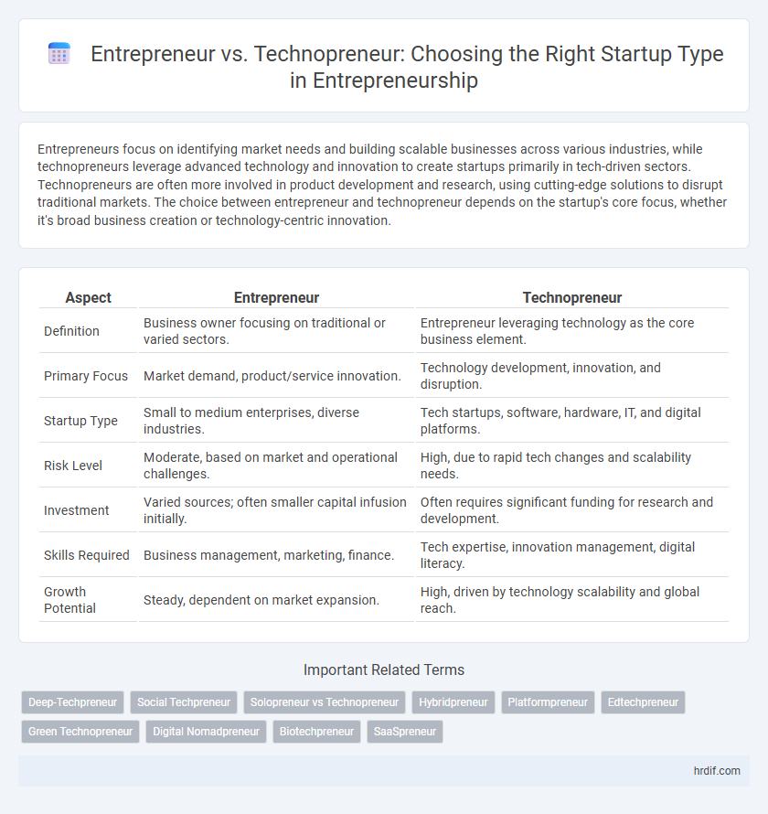 Entrepreneur vs. Technopreneur: Choosing the Right Startup Type in Entrepreneurship