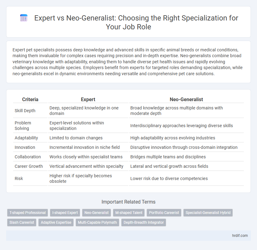 Expert vs Neo-Generalist: Choosing the Right Specialization for Your Job Role