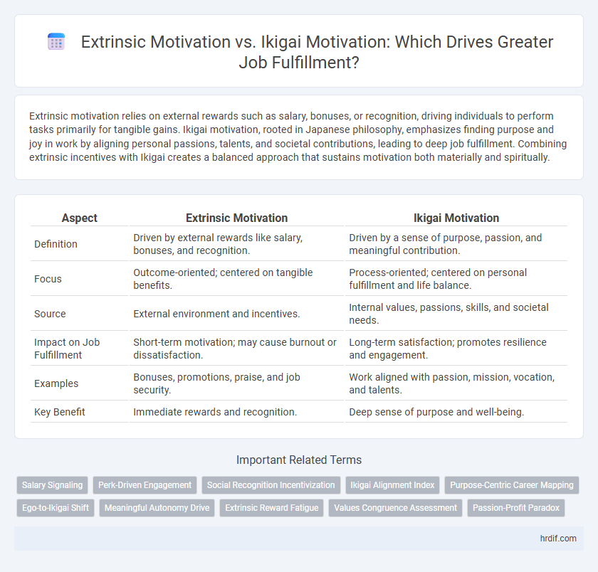 Extrinsic Motivation vs. Ikigai Motivation: Which Drives Greater Job Fulfillment?