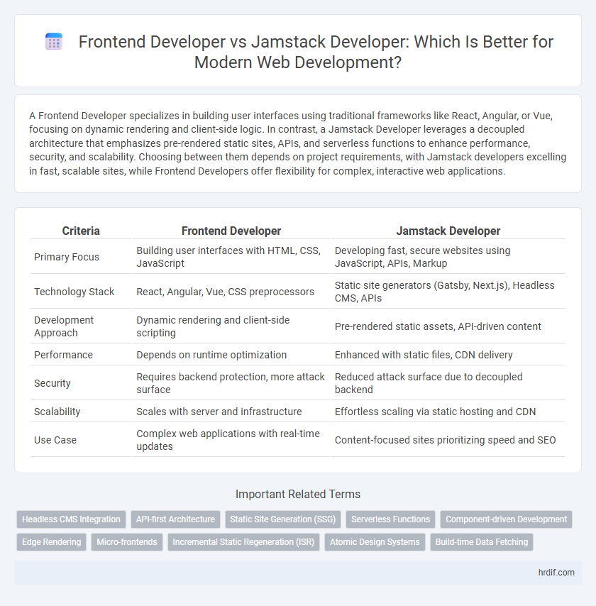 Frontend Developer vs Jamstack Developer: Which Is Better for Modern Web Development?