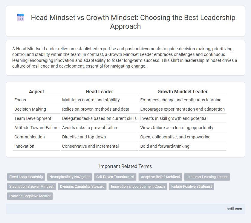 Head Mindset vs Growth Mindset: Choosing the Best Leadership Approach
