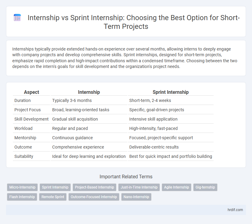 Internship vs Sprint Internship: Choosing the Best Option for Short-Term Projects