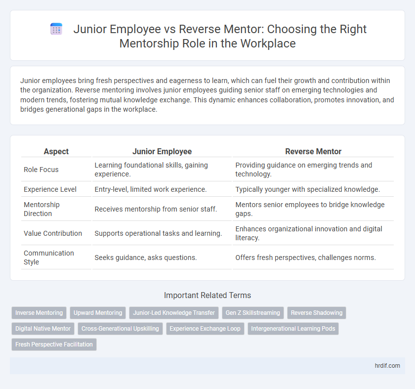 Junior Employee vs Reverse Mentor: Choosing the Right Mentorship Role in the Workplace