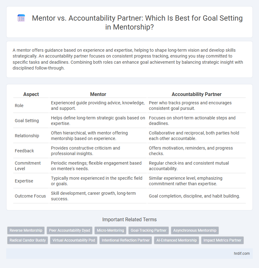 Mentor vs. Accountability Partner: Which Is Best for Goal Setting in Mentorship?