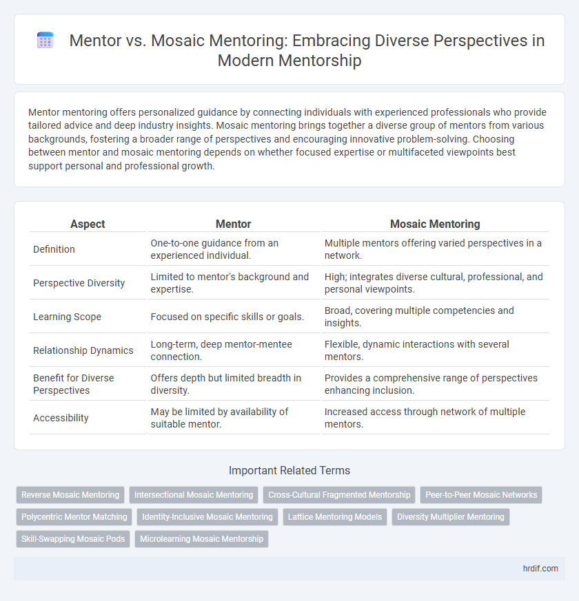 Mentor vs. Mosaic Mentoring: Embracing Diverse Perspectives in Modern Mentorship