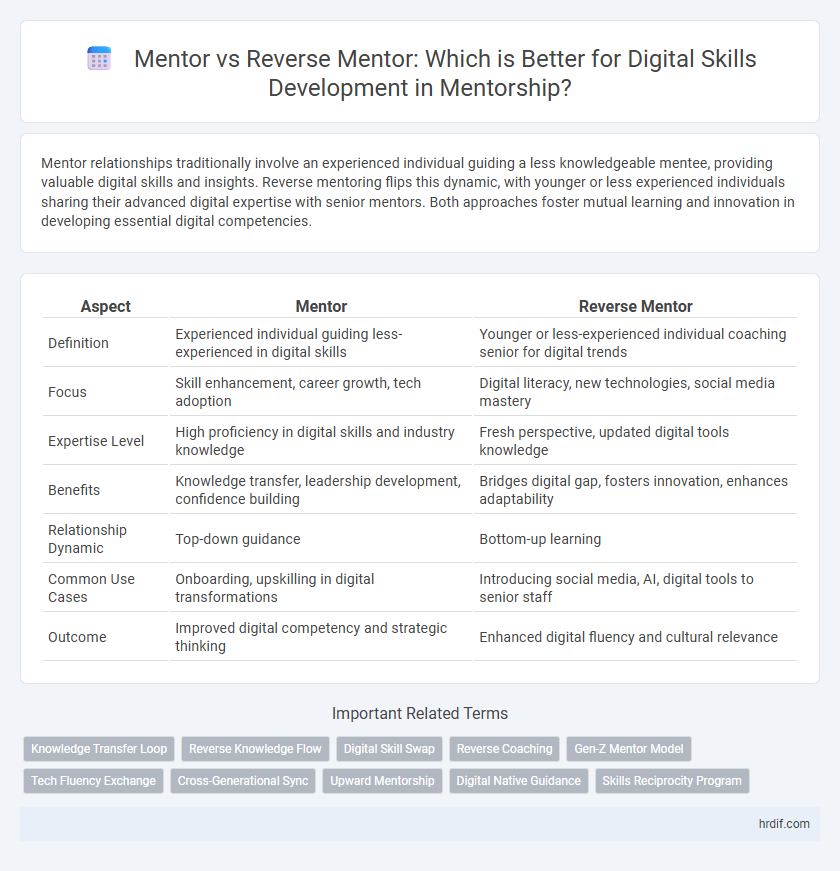 Mentor vs Reverse Mentor: Which is Better for Digital Skills Development in Mentorship?