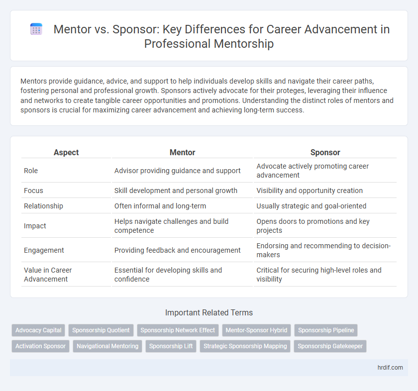 Mentor vs. Sponsor: Key Differences for Career Advancement in Professional Mentorship