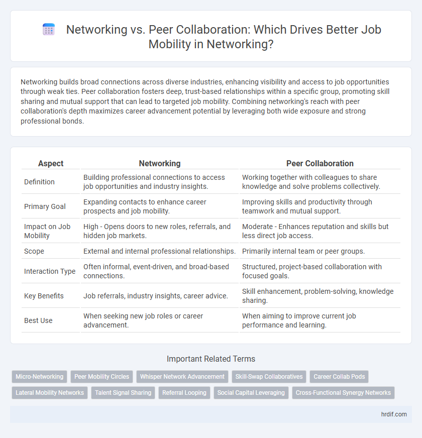 Networking vs. Peer Collaboration: Which Drives Better Job Mobility in Networking?