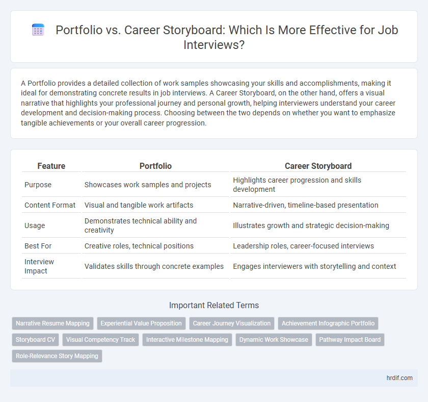 Portfolio vs. Career Storyboard: Which Is More Effective for Job Interviews?