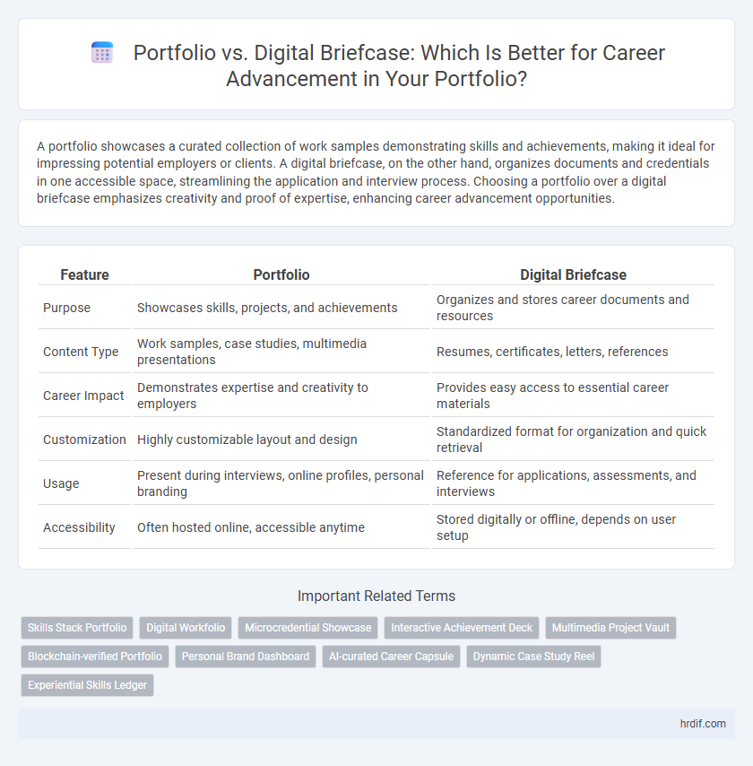 Portfolio vs. Digital Briefcase: Which Is Better for Career Advancement in Your Portfolio?