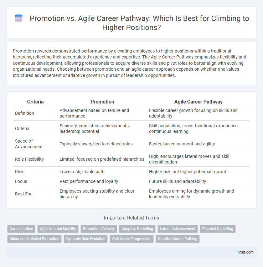 Promotion vs. Agile Career Pathway: Which Is Best for Climbing to Higher Positions?