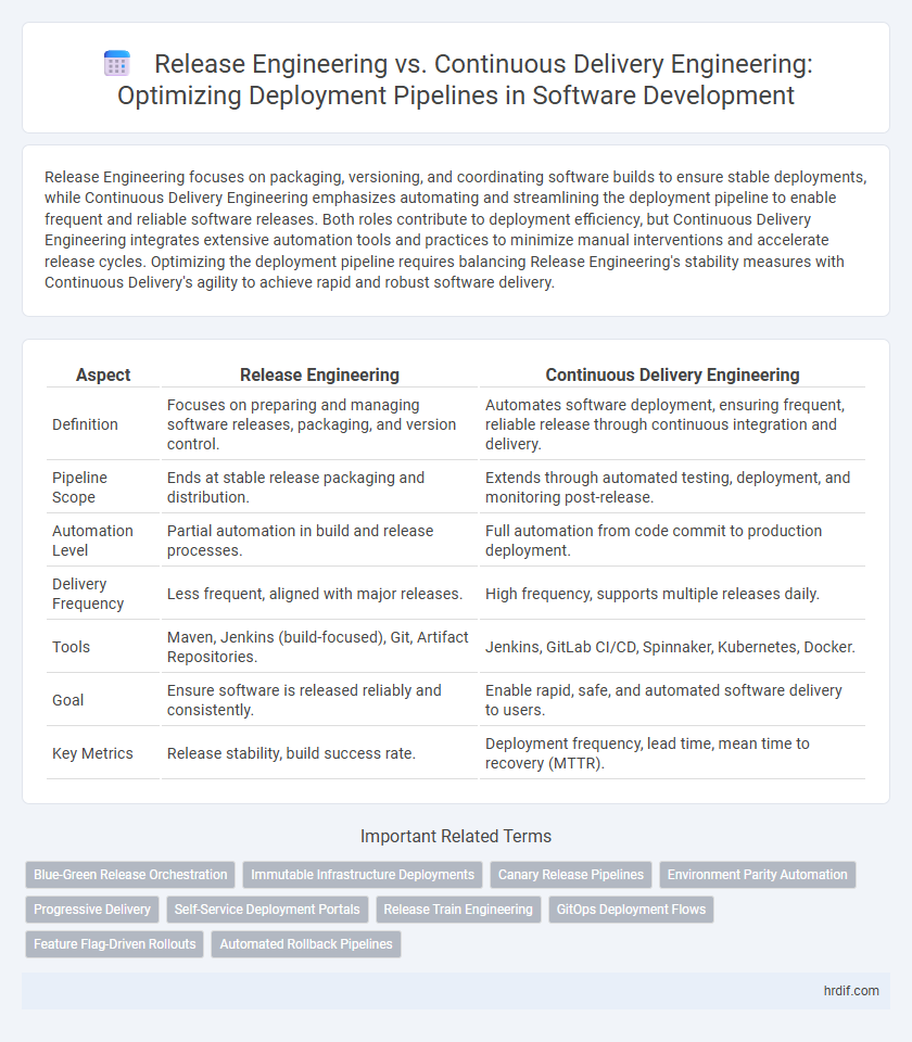 Release Engineering vs. Continuous Delivery Engineering: Optimizing Deployment Pipelines in Software Development
