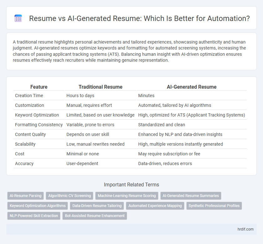 Resume vs AI-Generated Resume: Which Is Better for Automation?
