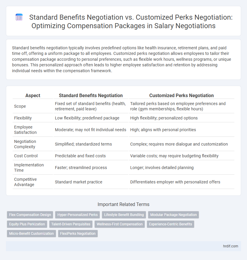 Standard Benefits Negotiation vs. Customized Perks Negotiation: Optimizing Compensation Packages in Salary Negotiations