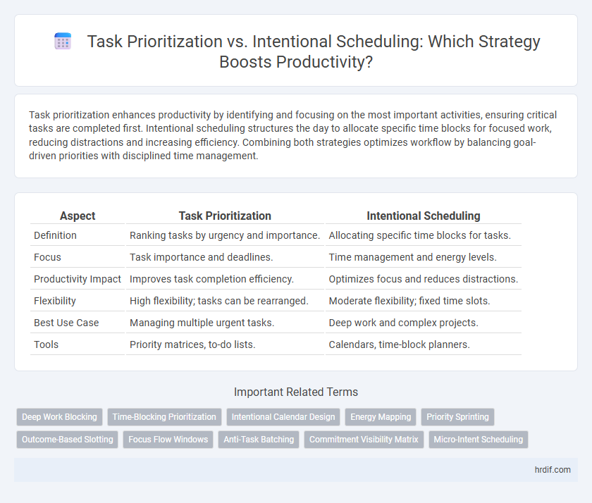 Task Prioritization vs. Intentional Scheduling: Which Strategy Boosts Productivity?