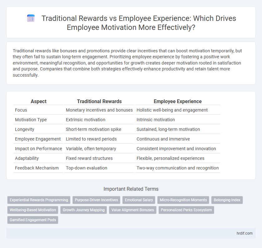 Traditional Rewards vs Employee Experience: Which Drives Employee Motivation More Effectively?