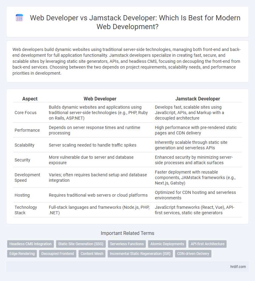 Web Developer vs Jamstack Developer: Which Is Best for Modern Web Development?