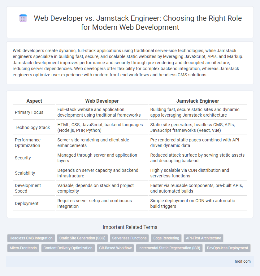 Web Developer vs. Jamstack Engineer: Choosing the Right Role for Modern Web Development