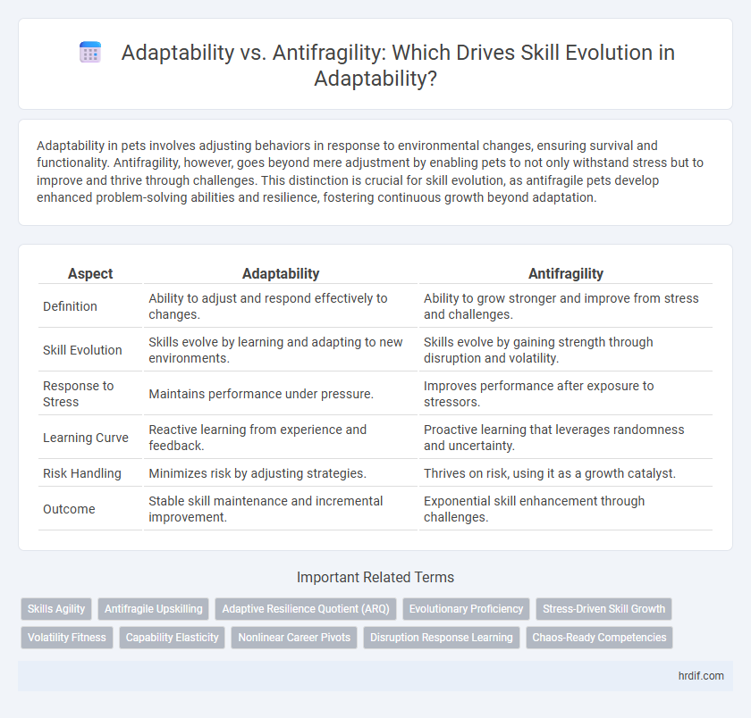 Adaptability vs. Antifragility: Which Drives Skill Evolution in Adaptability?