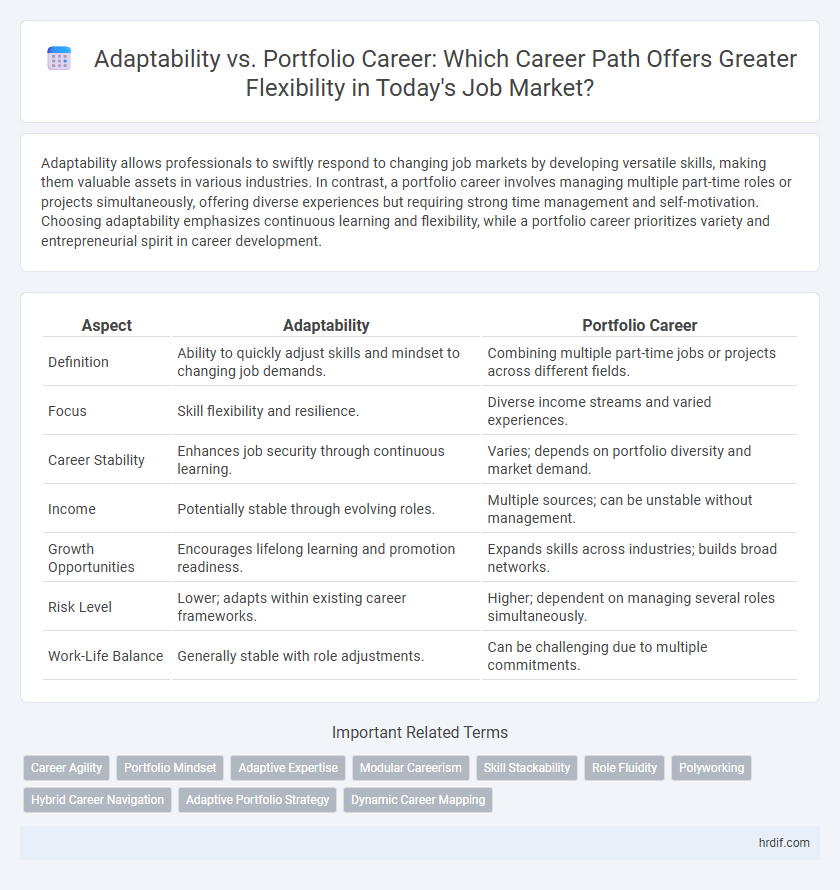 Adaptability vs. Portfolio Career: Which Career Path Offers Greater Flexibility in Today's Job Market?
