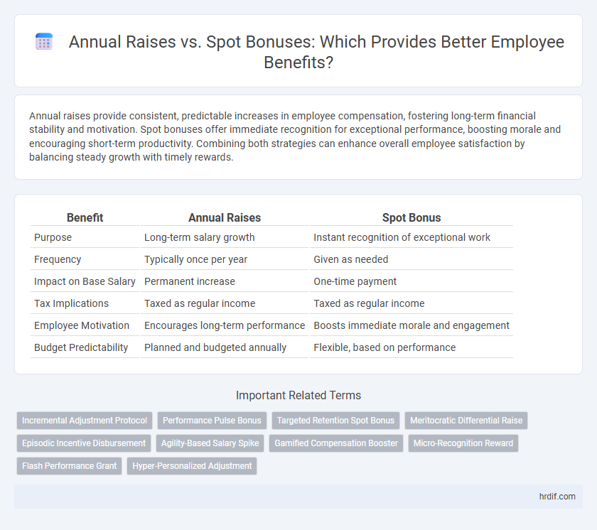 Annual Raises vs. Spot Bonuses: Which Provides Better Employee Benefits?