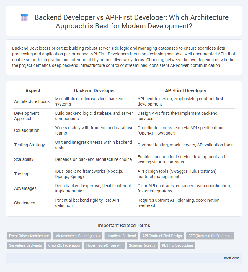 Backend Developer vs API-First Developer: Which Architecture Approach is Best for Modern Development?