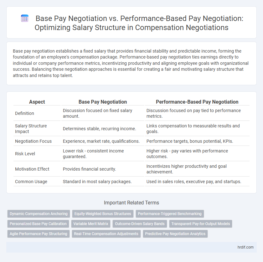 Base Pay Negotiation vs. Performance-Based Pay Negotiation: Optimizing Salary Structure in Compensation Negotiations
