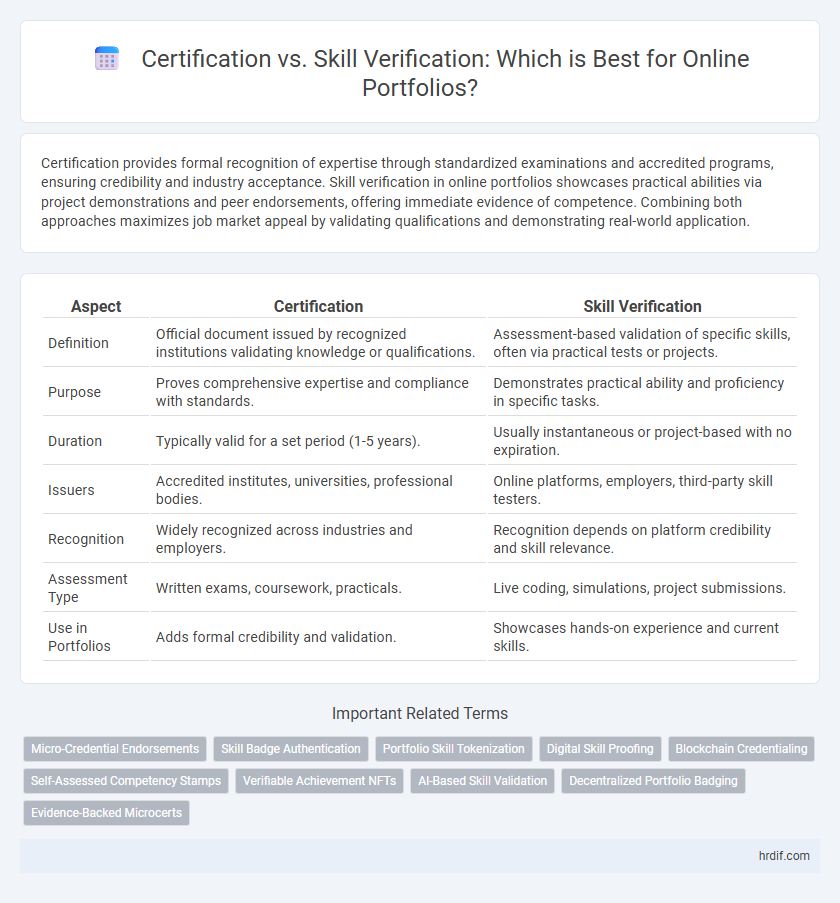 Certification vs. Skill Verification: Which is Best for Online Portfolios?