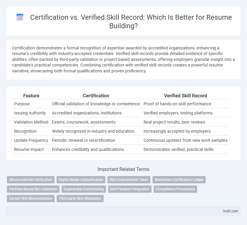 Certification vs. Verified Skill Record: Which Is Better for Resume Building?