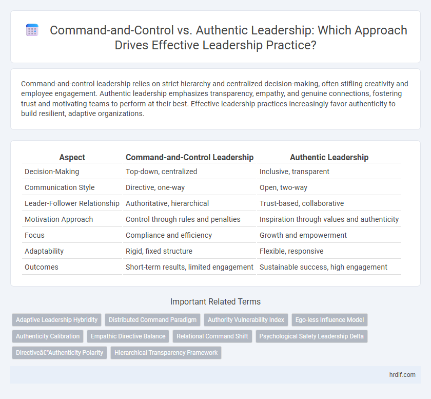 Command-and-Control vs. Authentic Leadership: Which Approach Drives Effective Leadership Practice?