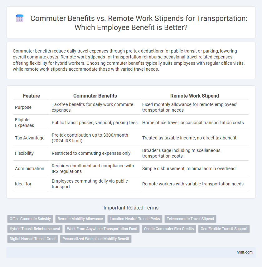 Commuter Benefits vs. Remote Work Stipends for Transportation: Which Employee Benefit is Better?