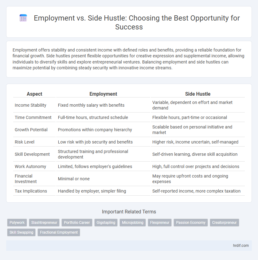 Employment vs. Side Hustle: Choosing the Best Opportunity for Success