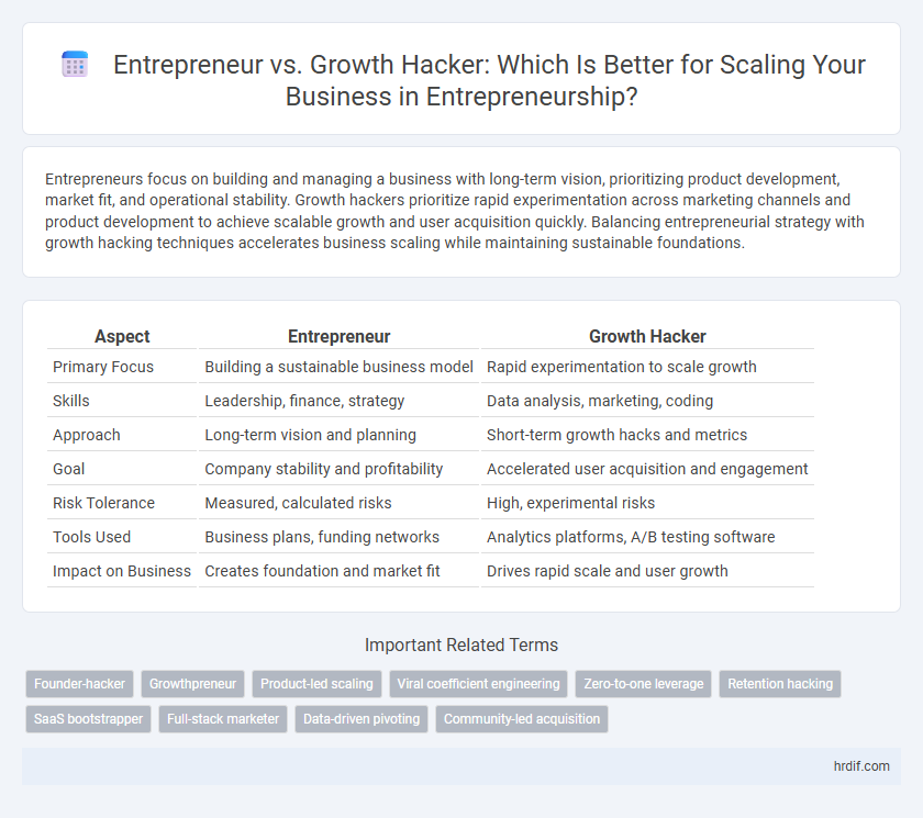 Entrepreneur vs. Growth Hacker: Which Is Better for Scaling Your Business in Entrepreneurship?