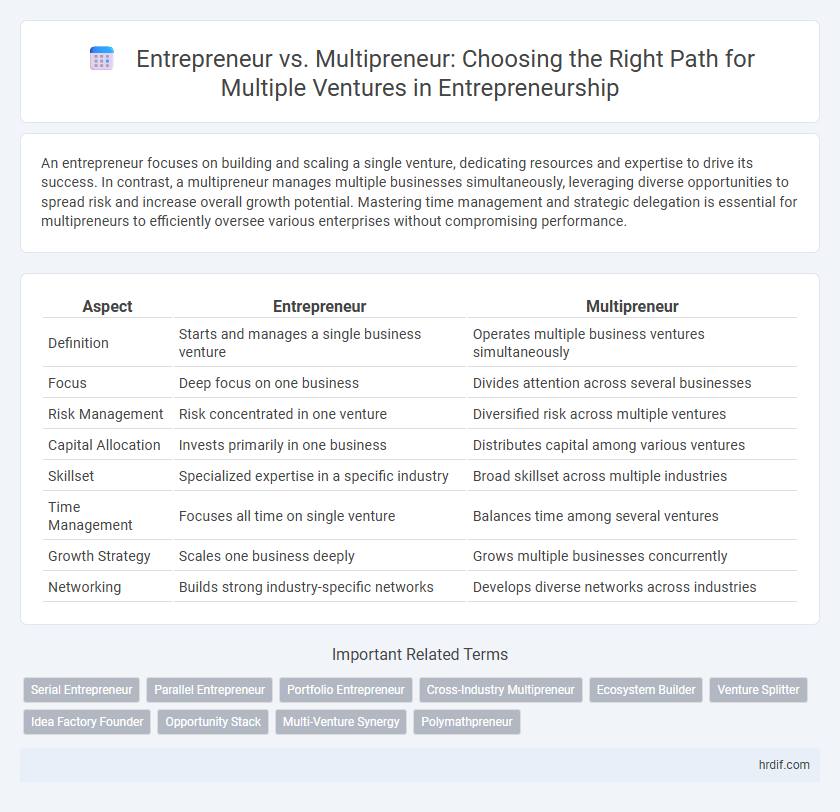 Entrepreneur vs. Multipreneur: Choosing the Right Path for Multiple Ventures in Entrepreneurship