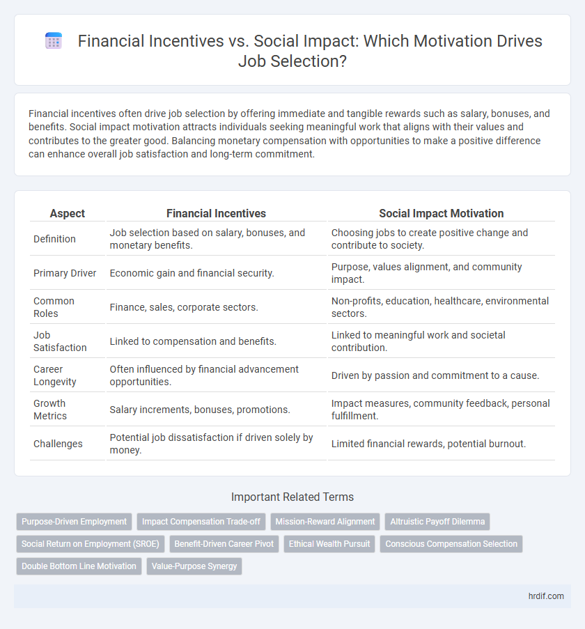 Financial Incentives vs. Social Impact: Which Motivation Drives Job Selection?