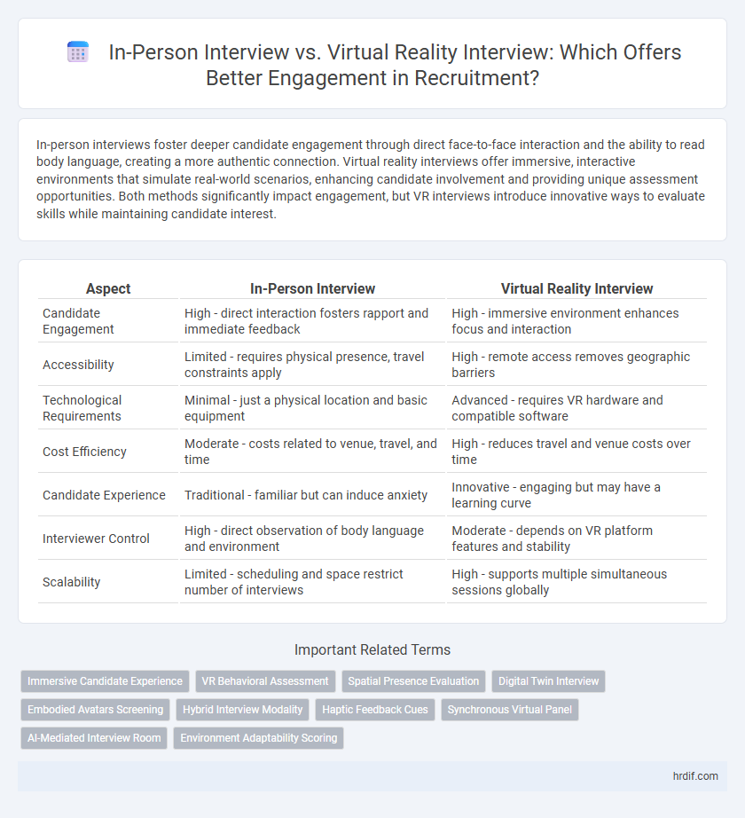In-Person Interview vs. Virtual Reality Interview: Which Offers Better Engagement in Recruitment?