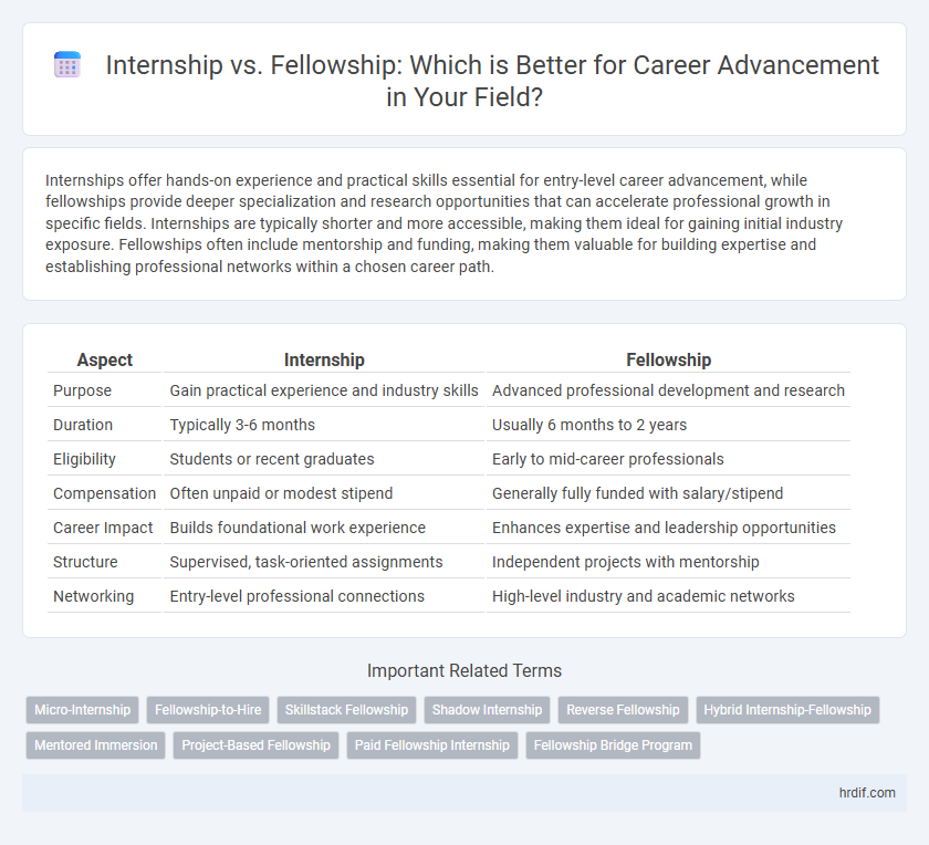 Internship vs. Fellowship: Which is Better for Career Advancement in Your Field?