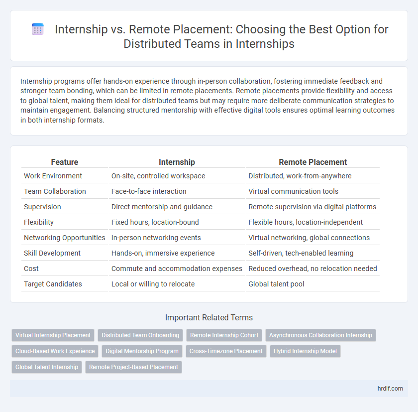 Internship vs. Remote Placement: Choosing the Best Option for Distributed Teams in Internships