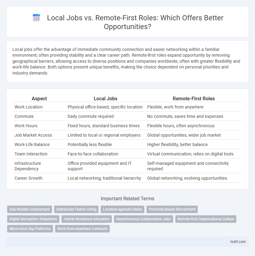 Local Jobs vs. Remote-First Roles: Which Offers Better Opportunities?