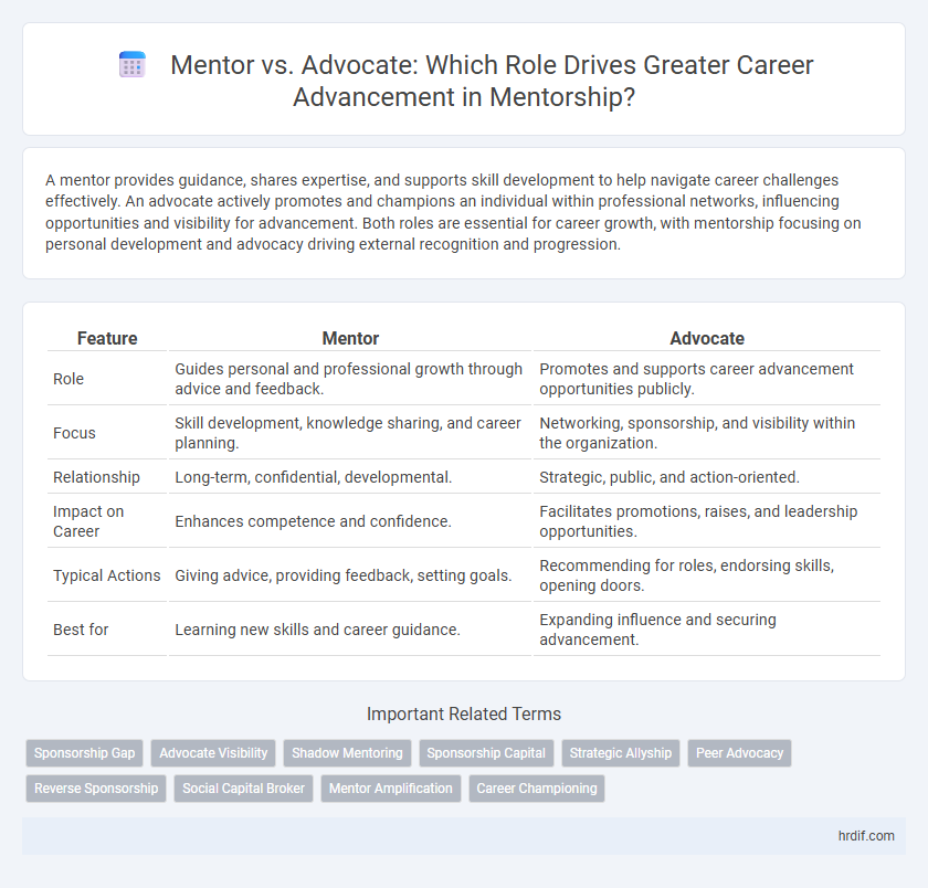 Mentor vs. Advocate: Which Role Drives Greater Career Advancement in Mentorship?