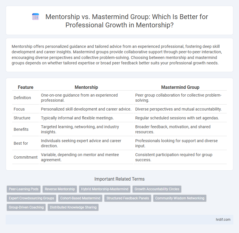 Mentorship vs. Mastermind Group: Which Is Better for Professional Growth in Mentorship?