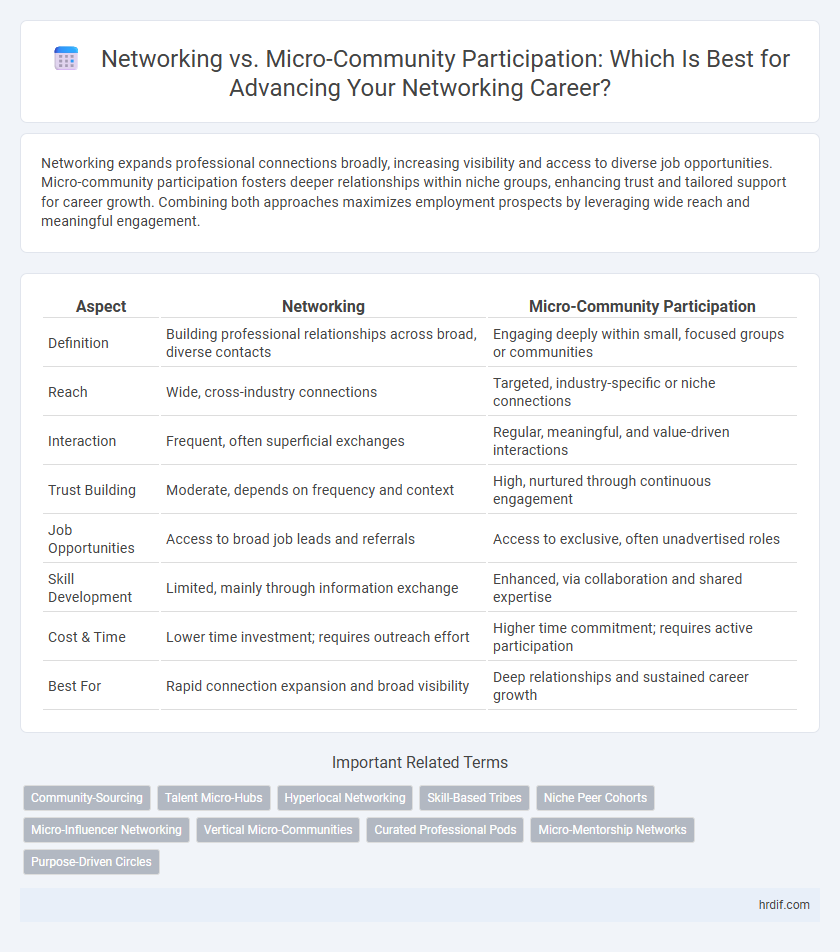 Networking vs. Micro-Community Participation: Which Is Best for Advancing Your Networking Career?