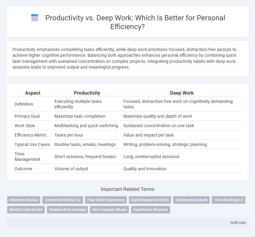 Productivity vs. Deep Work: Which Is Better for Personal Efficiency?