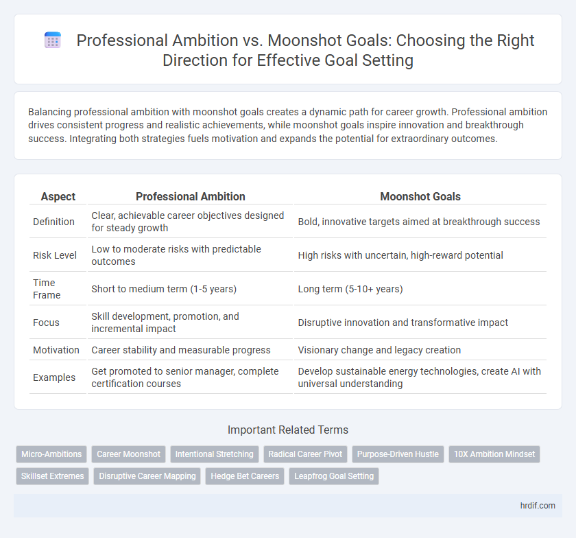 Professional Ambition vs. Moonshot Goals: Choosing the Right Direction for Effective Goal Setting