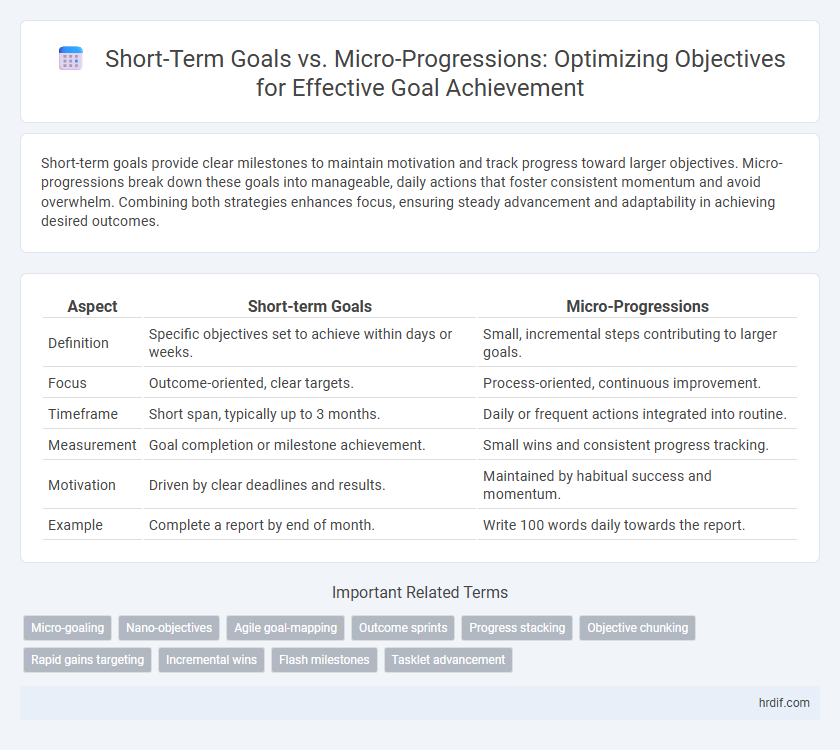Short-Term Goals vs. Micro-Progressions: Optimizing Objectives for Effective Goal Achievement
