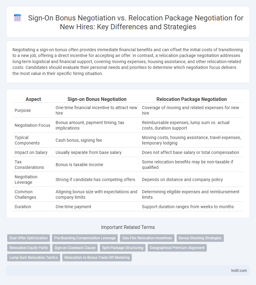 Sign-On Bonus Negotiation vs. Relocation Package Negotiation for New Hires: Key Differences and Strategies
